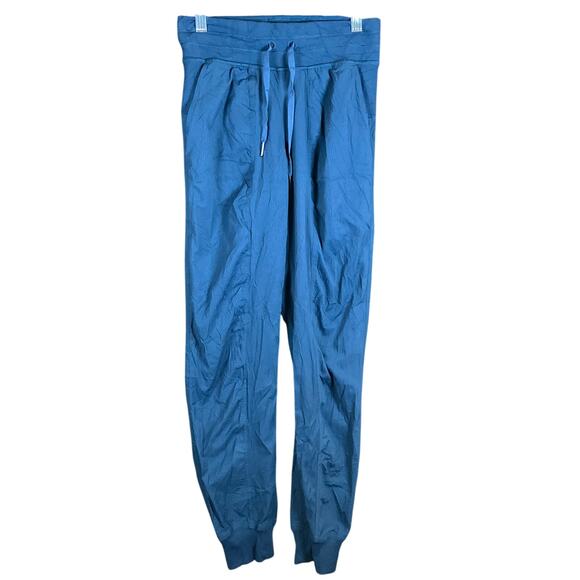 Lululemon Women Pant Navy High Rise Pull On Street To Studio II Jogger Stretch 2 - Picture 1 of 10
